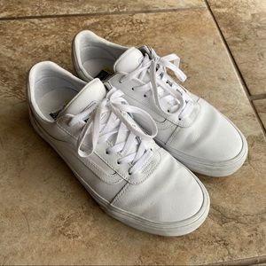 White leather Vans